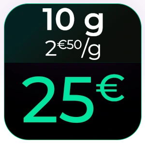 10g (10€ d’économies)