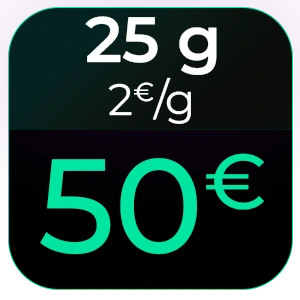 25g (37€50 d’économies)